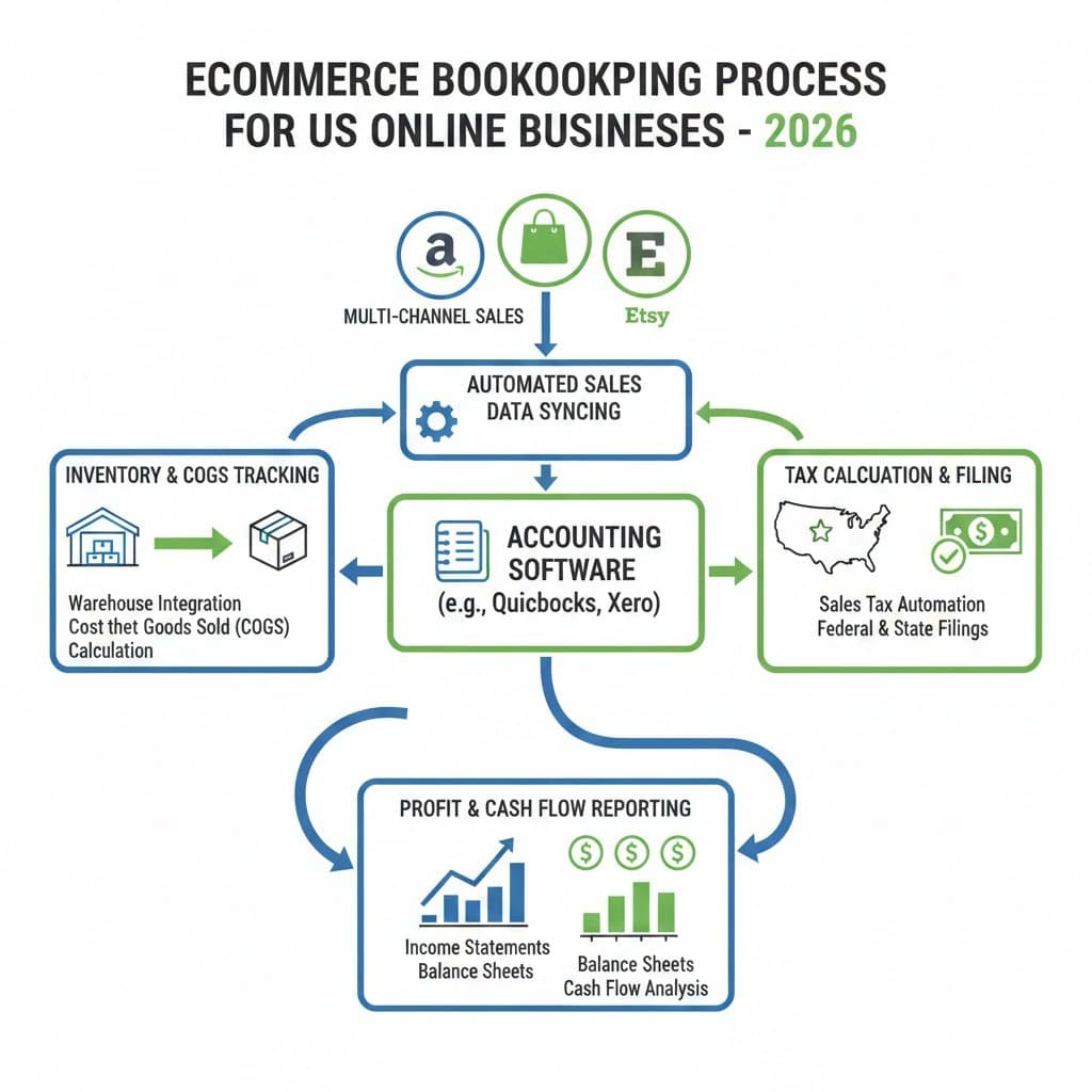 Multi-channel ecommerce bookkeeping challenges in the USA