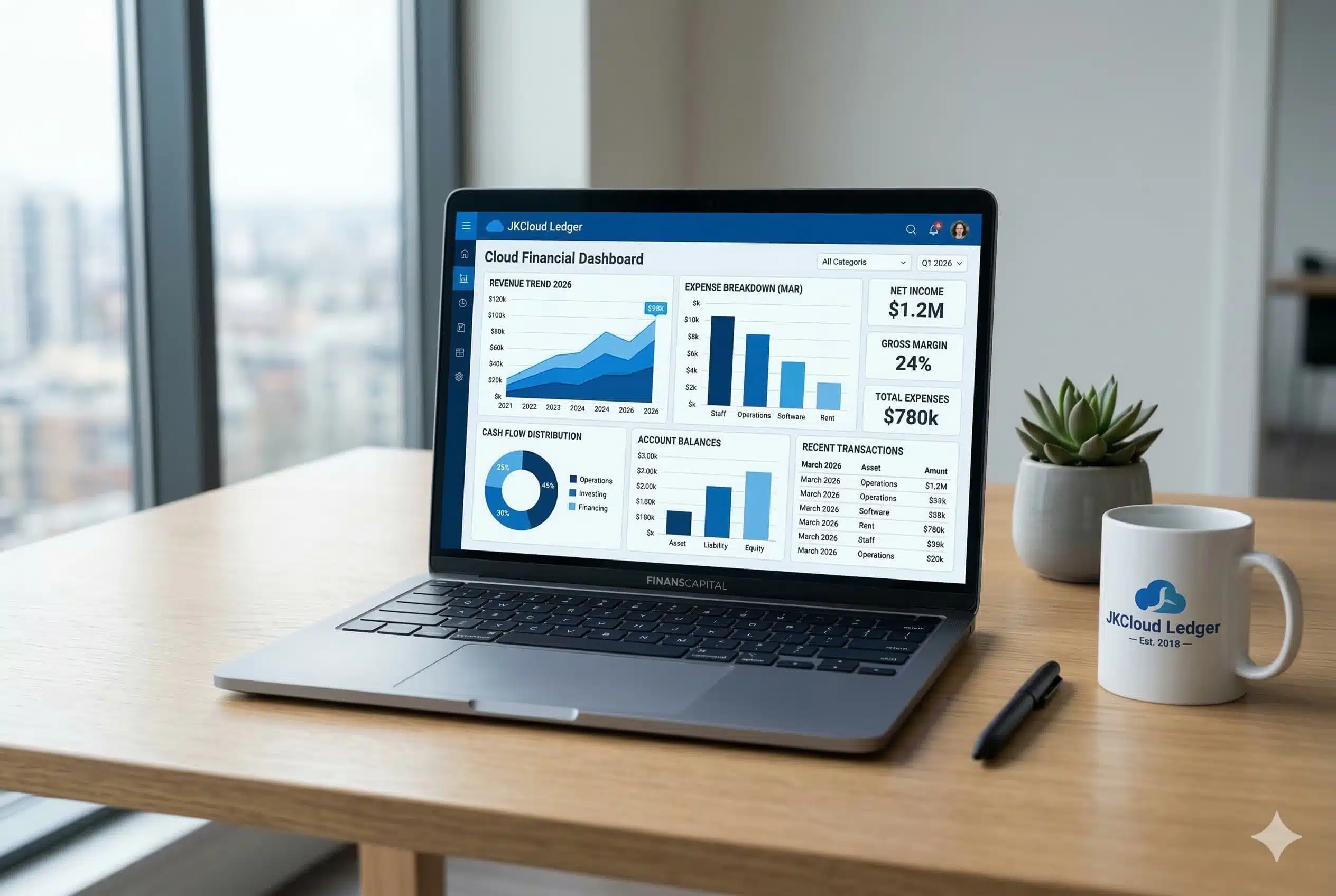 Ecommerce bookkeeping USA financial dashboard with real-time reporting and insights